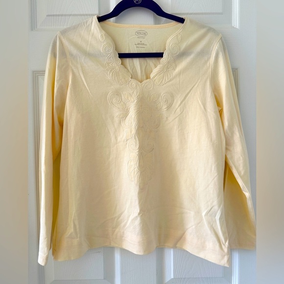 Talbots Tops - Women’s Talbots Cream Embroidered Top Size M